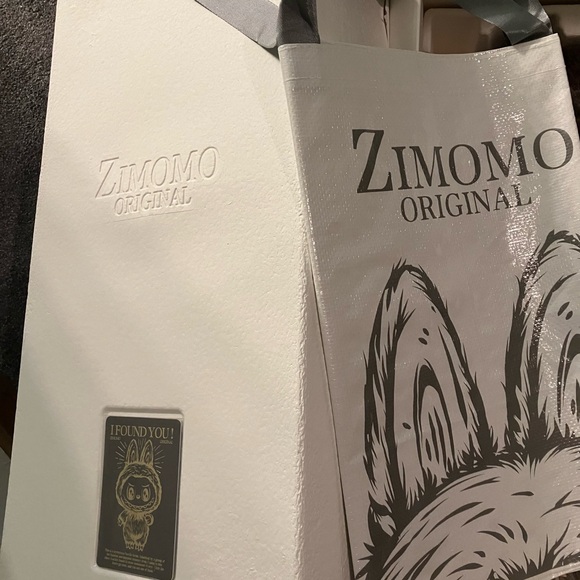 AUTHENTIC Pop Mart Labubu Zimomo Monsters I Found You Vinyl Face Doll + Tote - Picture 9 of 13